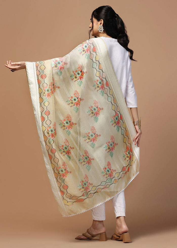 Cream Organza Dupatta