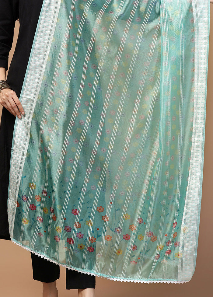 Sea Green Organza Dupatta