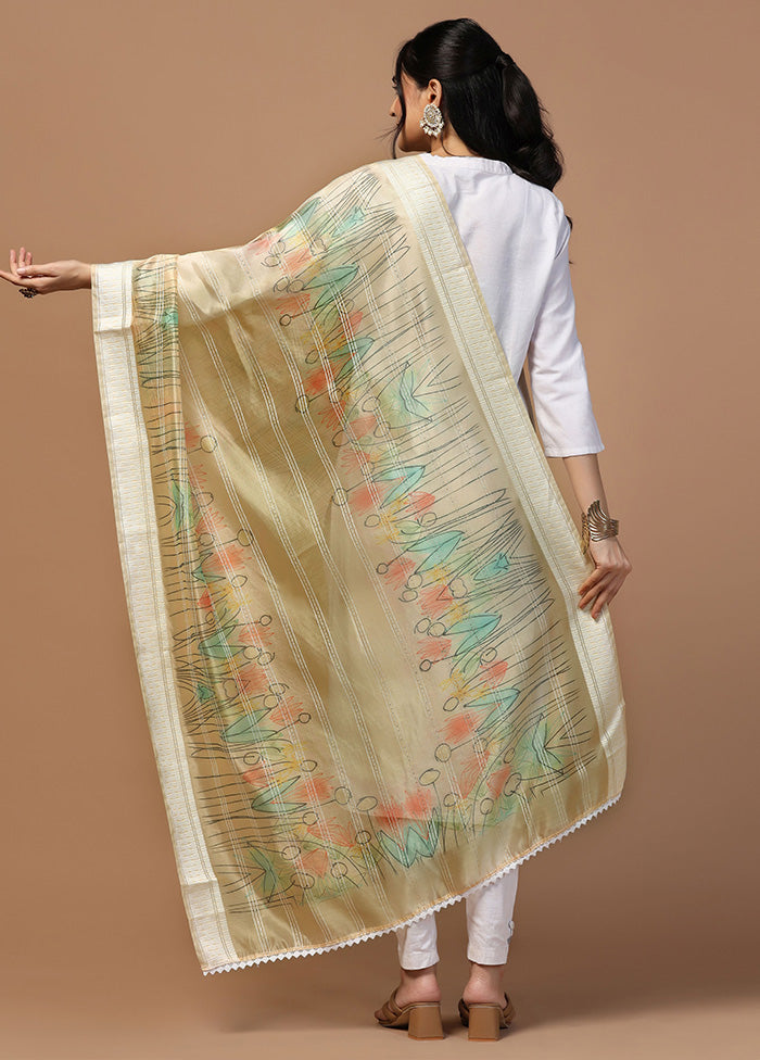 Beige Organza Dupatta