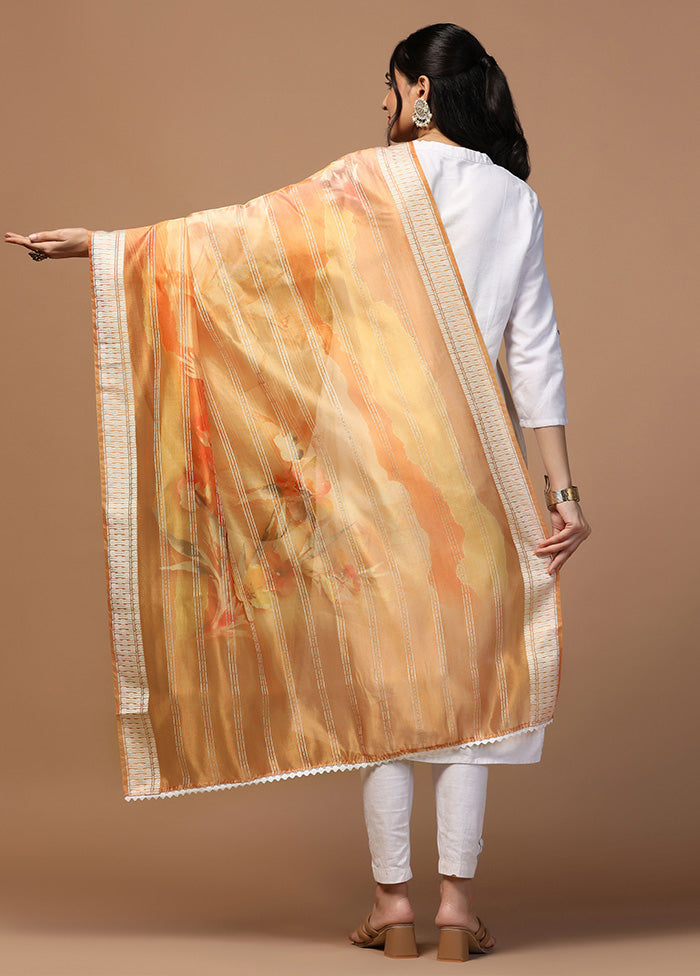 Orange Organza Dupatta