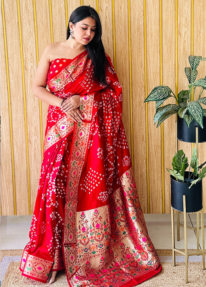 Orange Spun Silk Saree With Blouse Piece