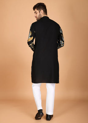 Black Viscose Kurta