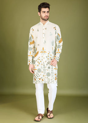 White Viscose Kurta
