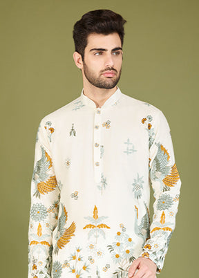 White Viscose Kurta