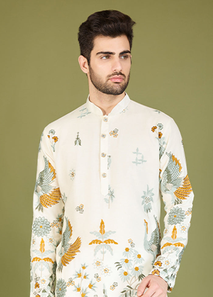 White Viscose Kurta