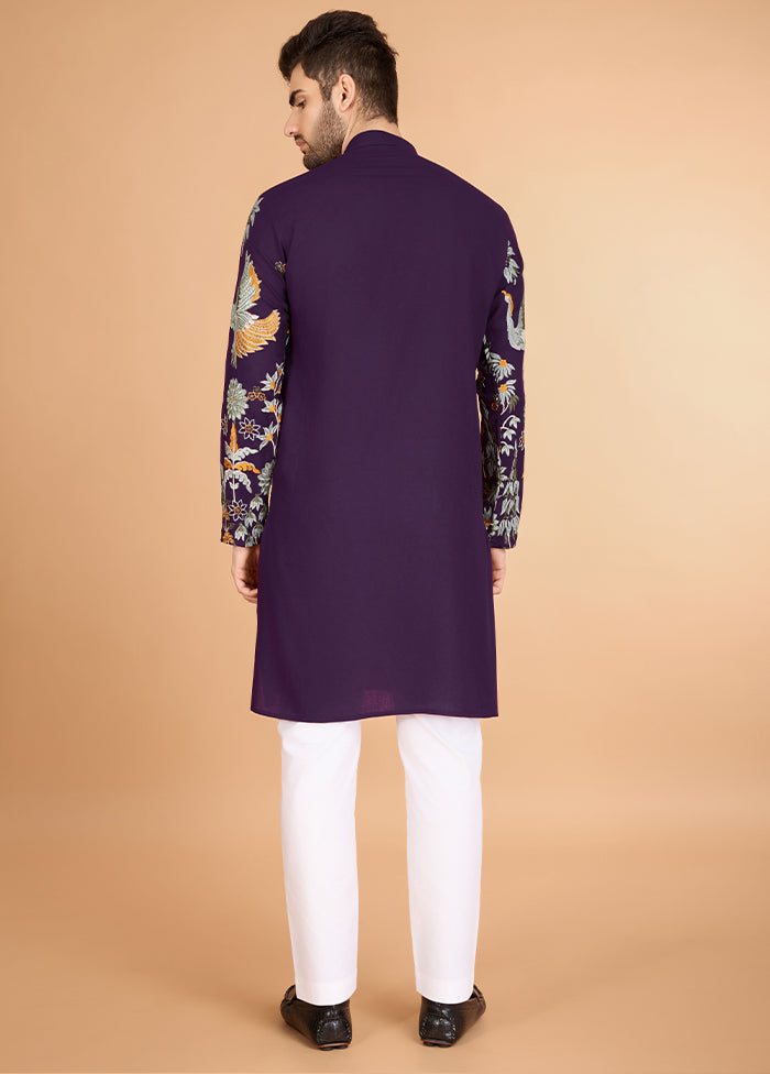 Purple Viscose Kurta