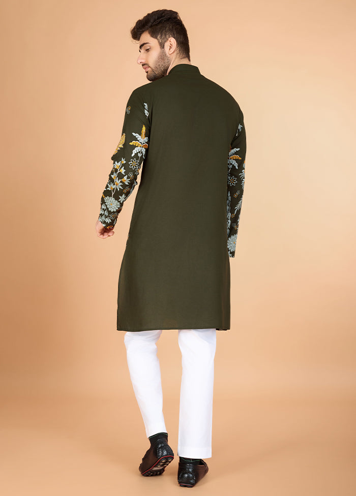 Green Viscose Kurta