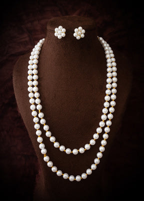 White Pearl Kundan Stone Work Necklace