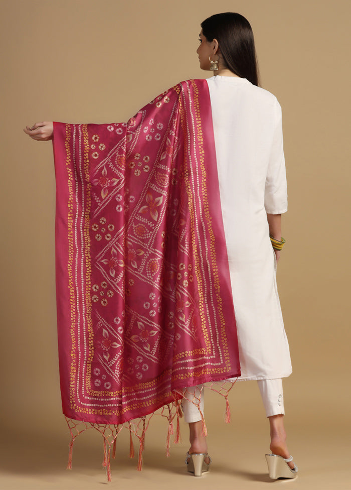 Pink Banarasi Silk Dupatta