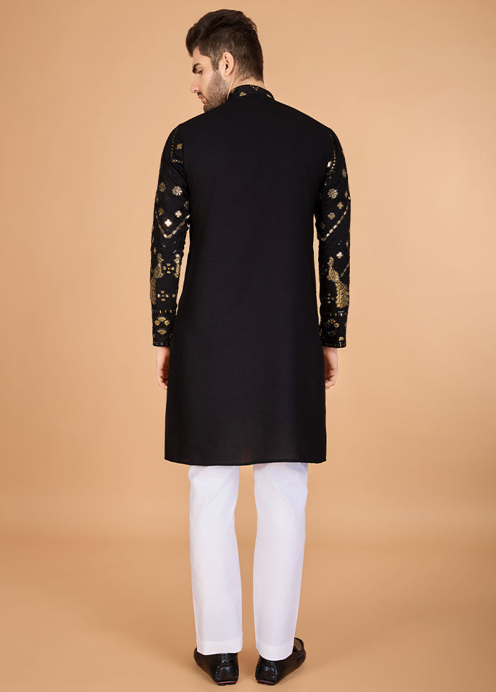 Black Viscose Kurta