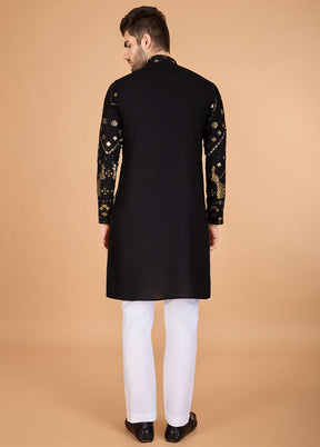 Black Viscose Kurta