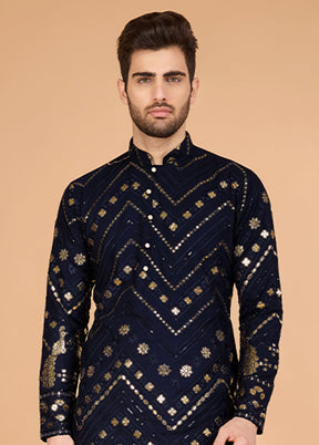 Blue Viscose Kurta