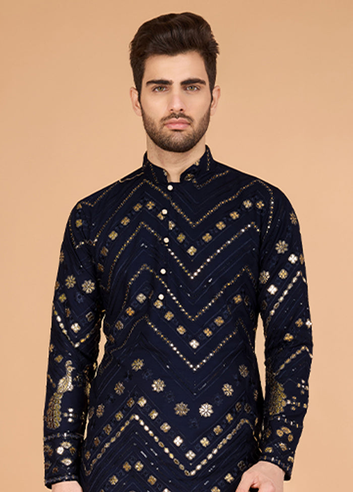 Blue Viscose Kurta