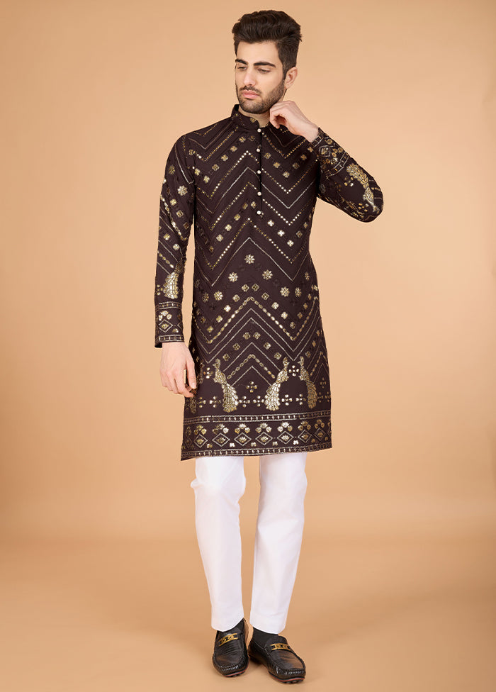 Brown Viscose Kurta