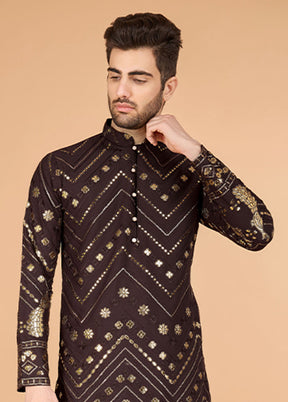 Brown Viscose Kurta
