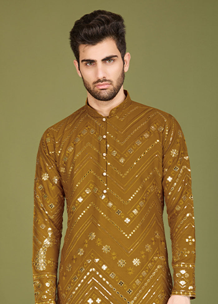 Yellow Viscose Kurta