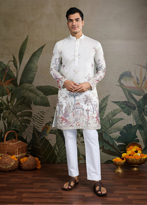 White Viscose Kurta