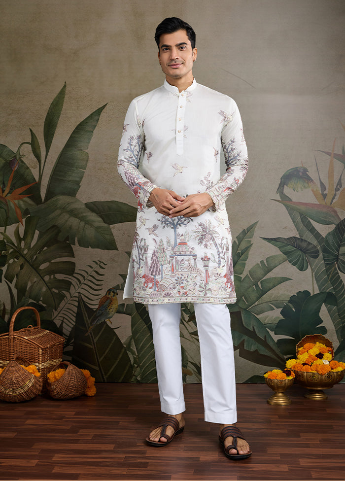 White Viscose Kurta