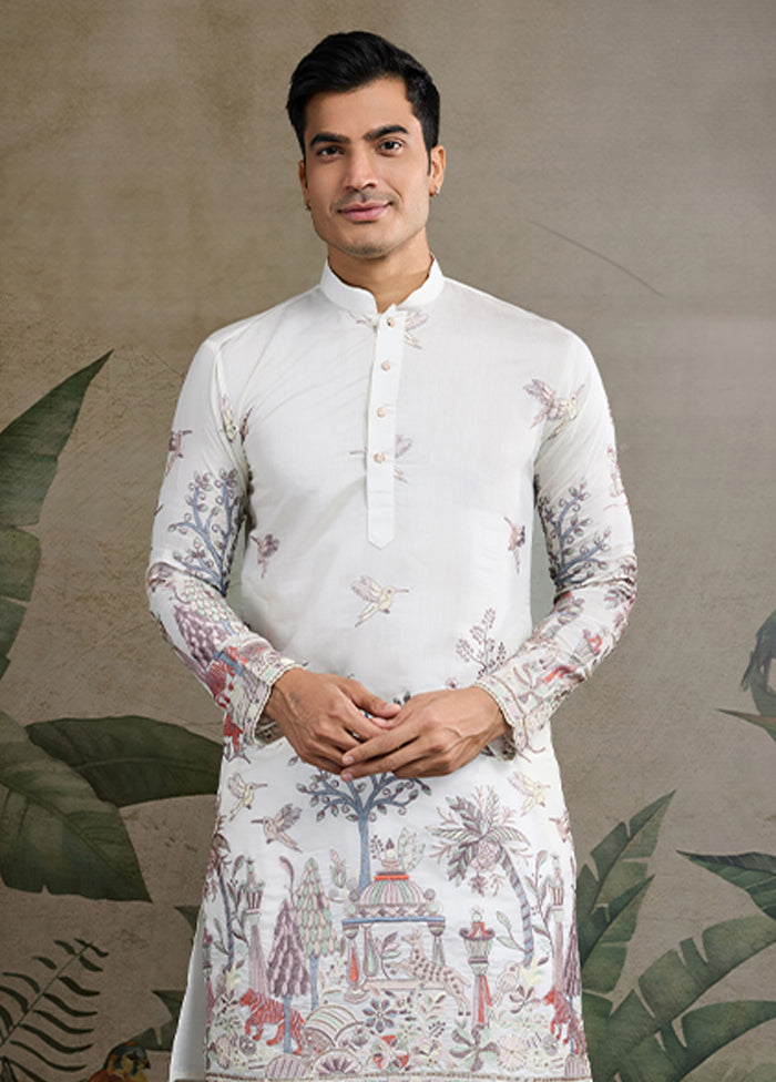 White Viscose Kurta
