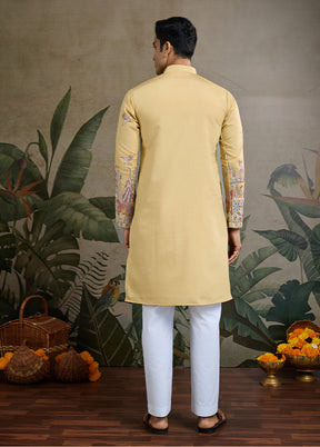 Yellow Viscose Kurta