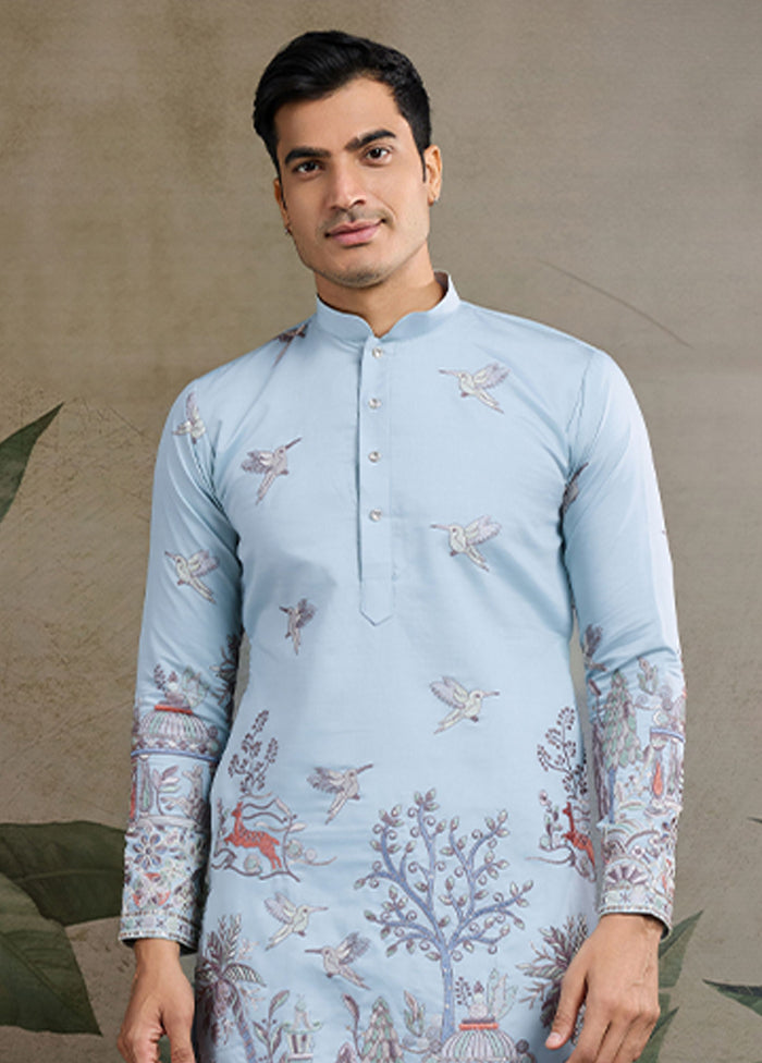 Blue Viscose Kurta