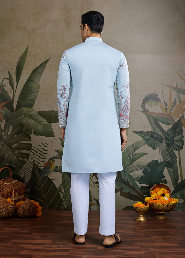 Blue Viscose Kurta