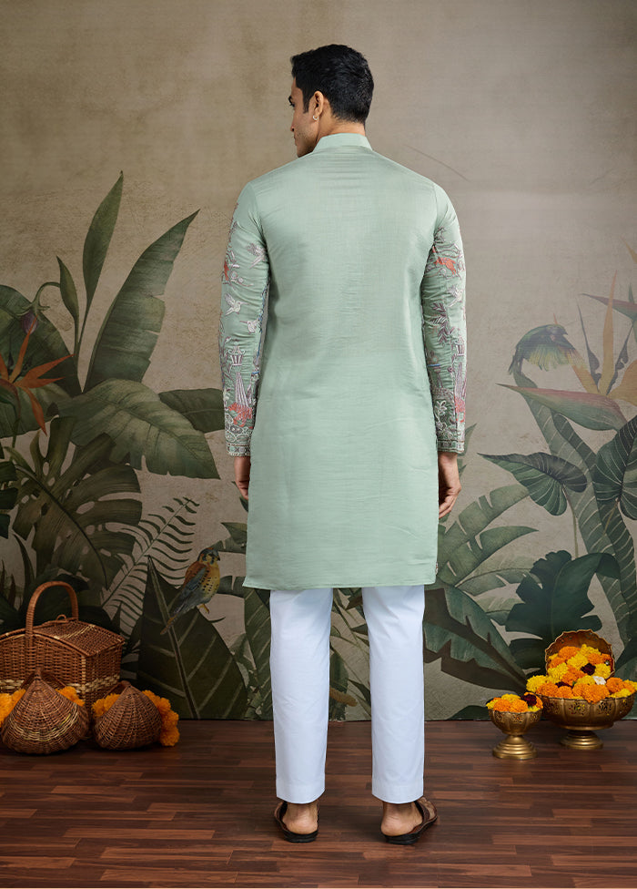 Green Viscose Kurta
