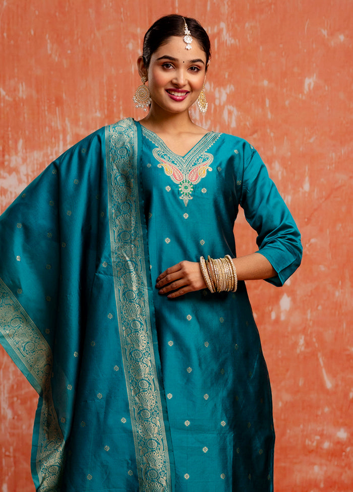 3 Pc Rama Readymade Cotton Dupatta Suit Set