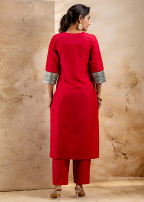 3 Pc Pink Readymade Viscose Dupatta Suit Set