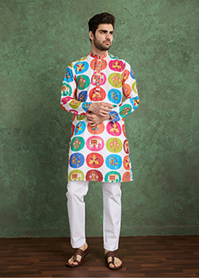 Multicolor Silk Kurta
