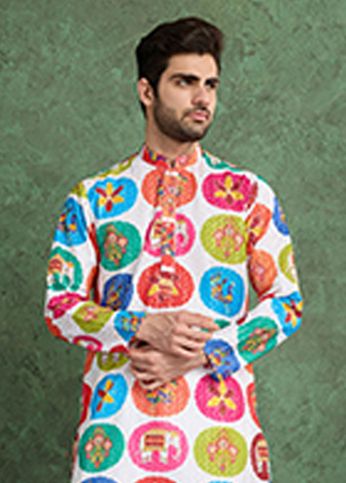 Multicolor Silk Kurta