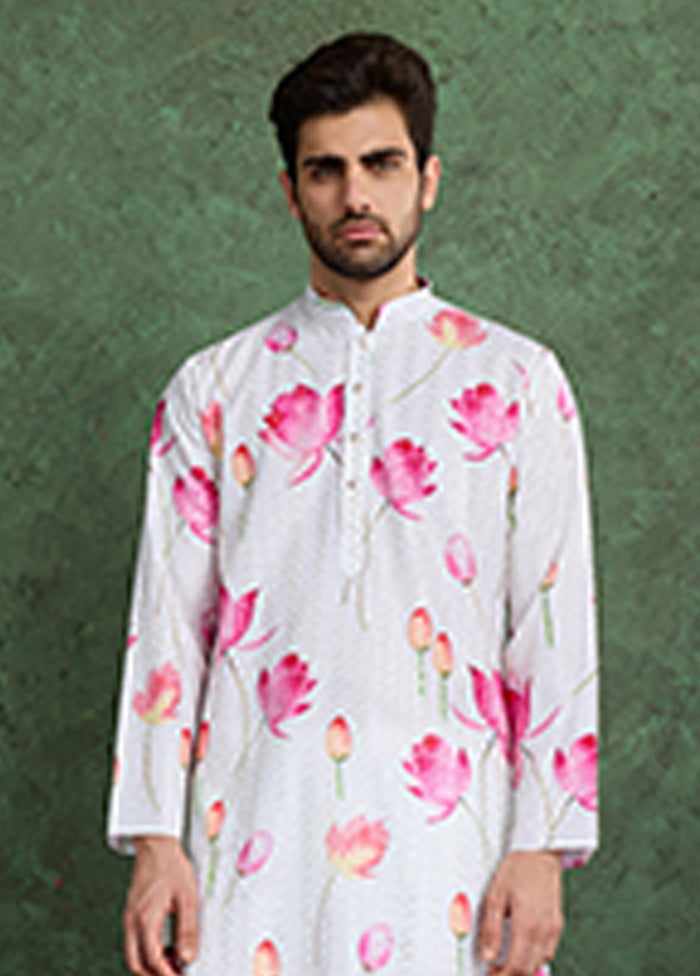 White Silk Kurta