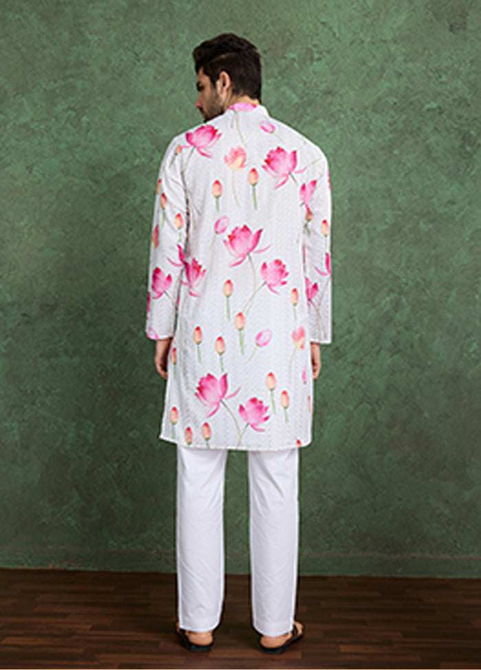 White Silk Kurta