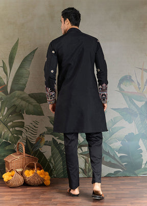 Black Viscose Kurta & Pajama Set