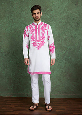 White Viscose Kurta