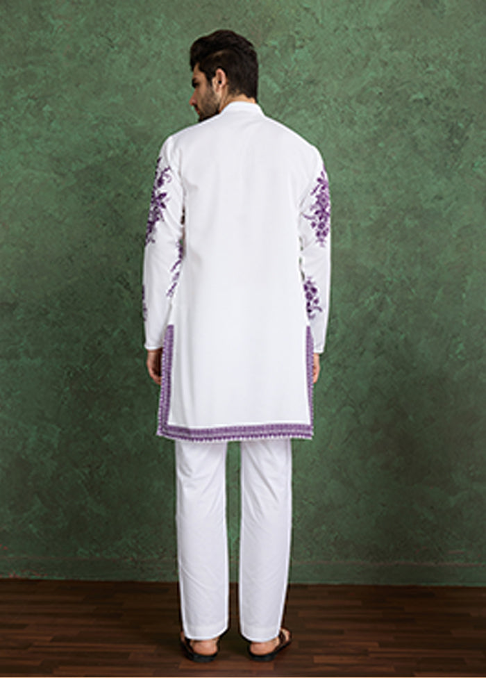 White Viscose Kurta