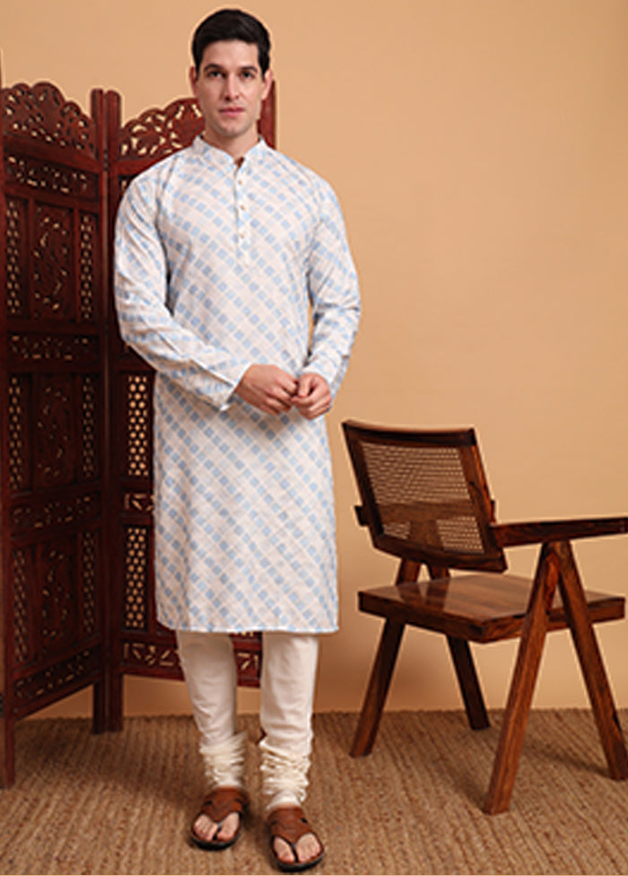 Blue Cotton Kurta