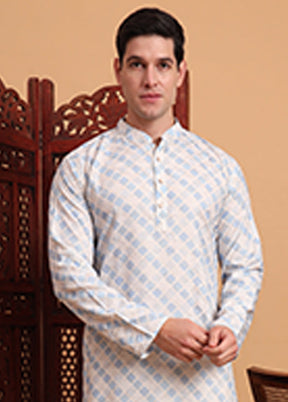 Blue Cotton Kurta