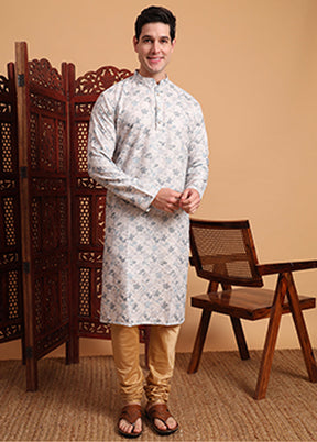 Grey Cotton Kurta