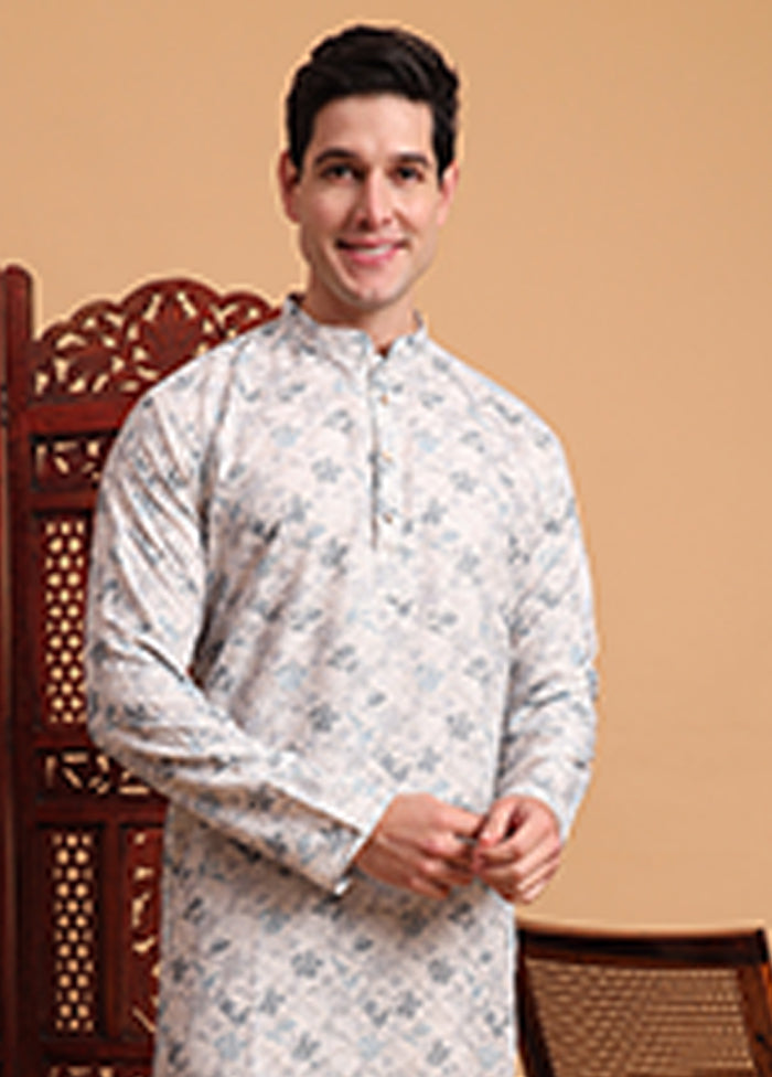 Grey Cotton Kurta