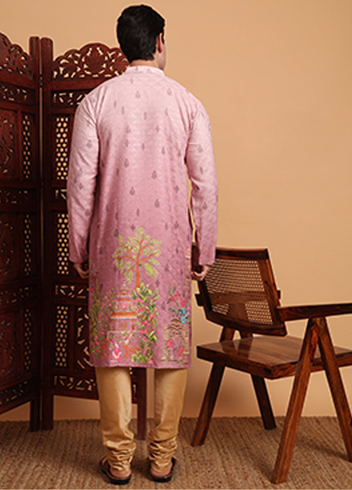 Pink Cotton Kurta