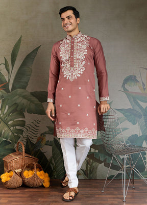 Pink Silk Kurta