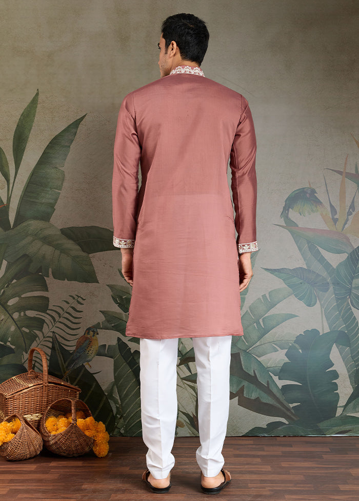 Pink Silk Kurta