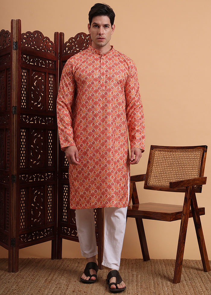 Multicolor Silk Kurta & Pajama Set