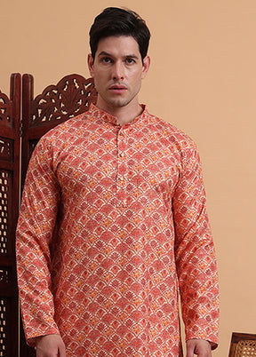 Multicolor Silk Kurta & Pajama Set