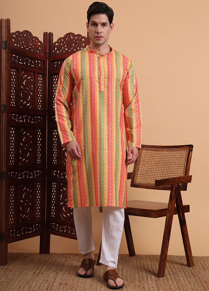 Yellow Silk Kurta & Pajama Set