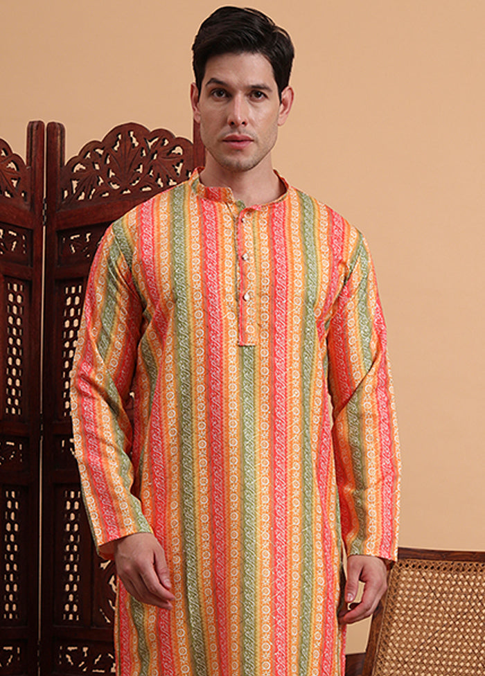 Yellow Silk Kurta & Pajama Set