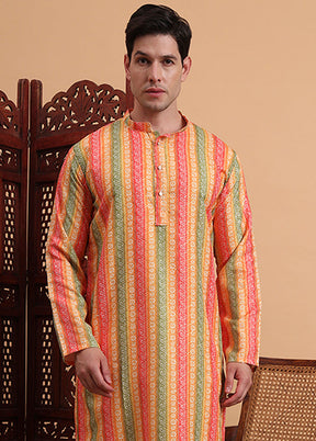 Yellow Silk Kurta & Pajama Set