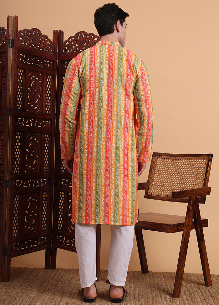Yellow Silk Kurta & Pajama Set