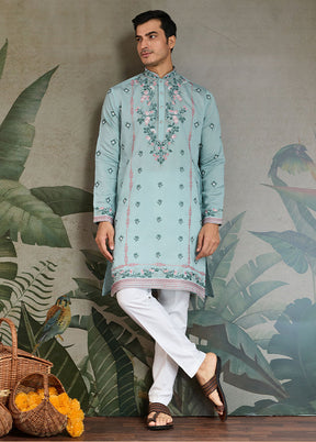 Blue Viscose Kurta